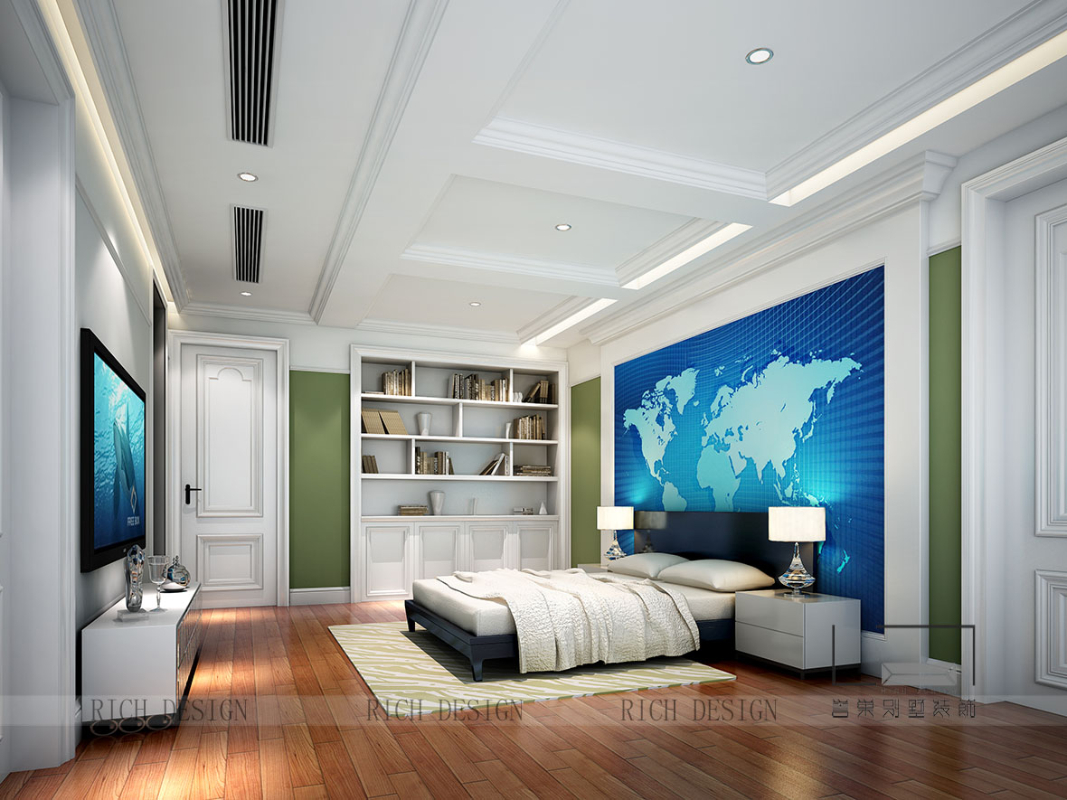 小孩房.jpg 華僑城曦城歐式小孩房裝修設(shè)計效果圖