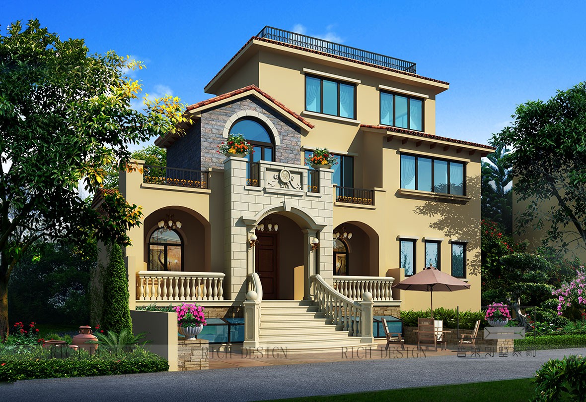 外觀門頭.jpg 華僑城曦城歐式外觀門頭裝修設(shè)計效果圖