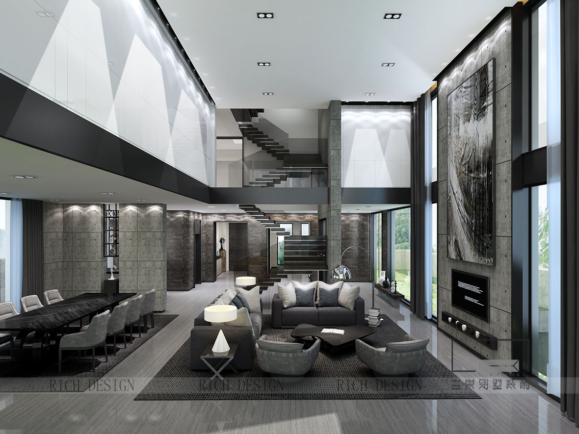 曦城別墅客廳裝修 曦城裝修客廳效果圖