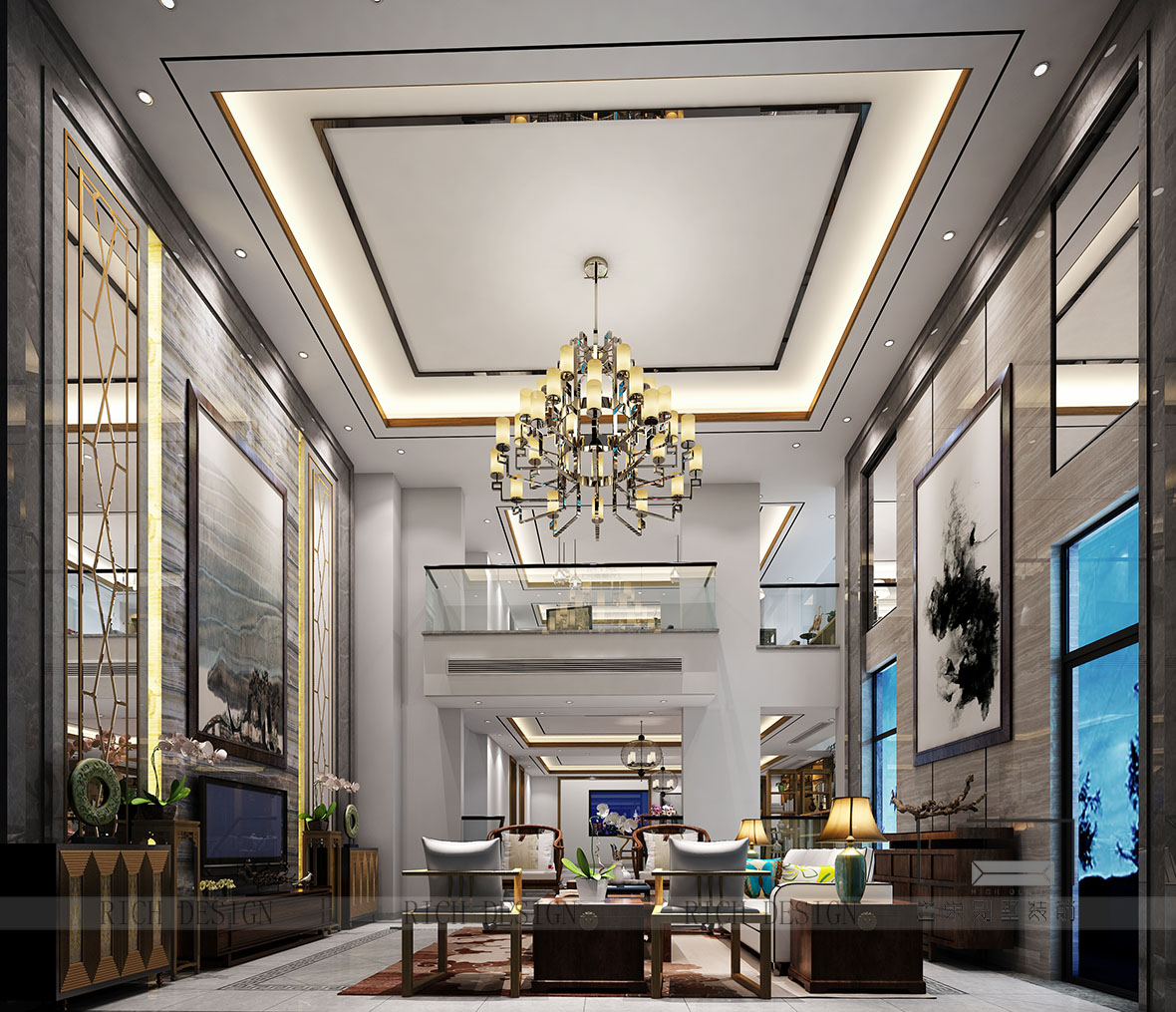 圣莫麗斯中式客廳裝飾 圣莫麗斯中式客廳裝飾效果圖