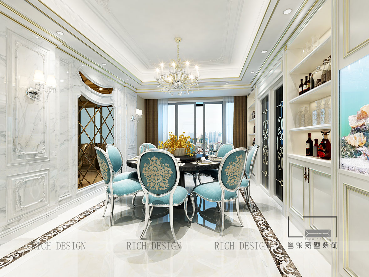 中洲一期1棟A01歐式餐廳裝修設計效果圖