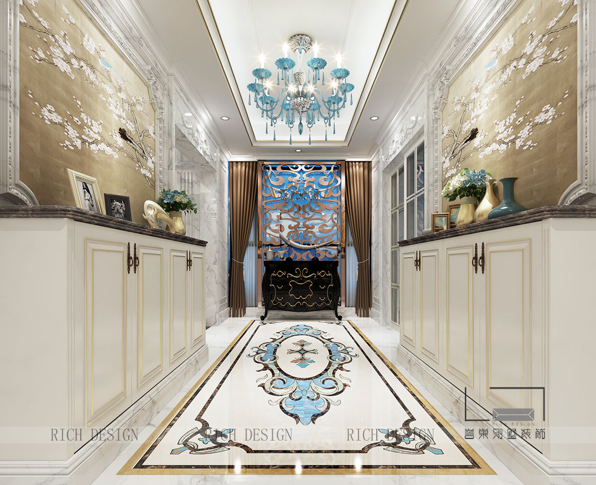 中洲一期1棟A01歐式玄關裝修設計效果圖