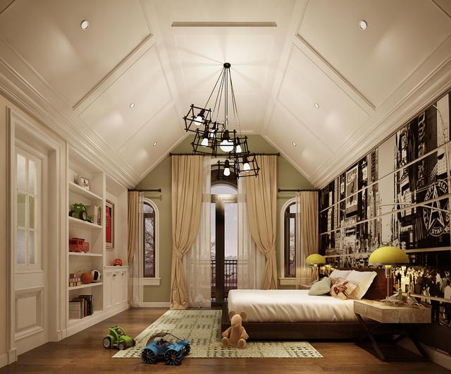 別墅美式臥室裝飾設(shè)計(jì)效果圖