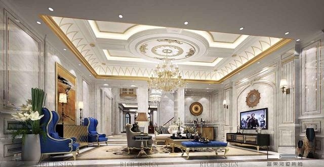 別墅歐式客廳裝修設計欣賞圖