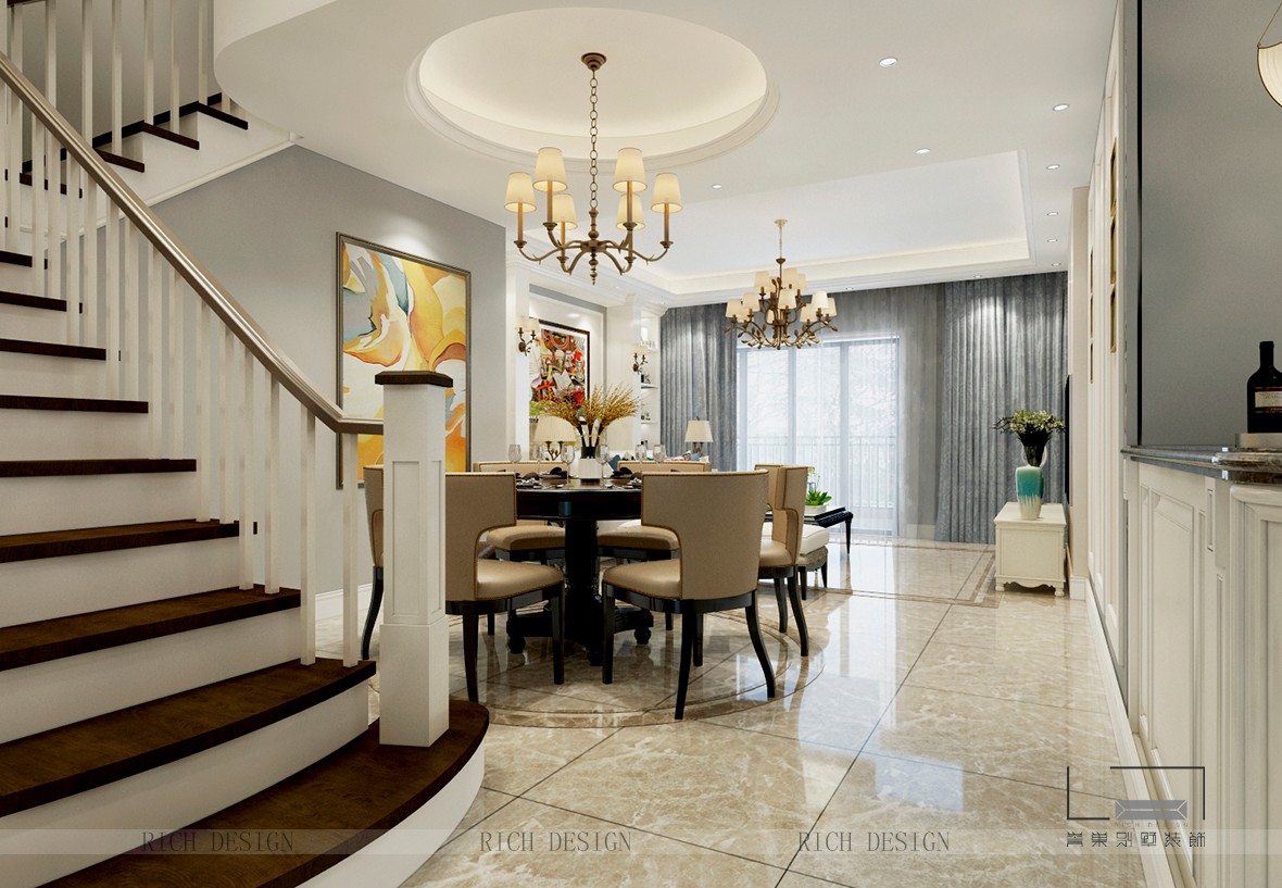 港鐵天頌美式別墅餐廳裝修效果圖 港鐵天頌美式別墅餐廳裝修效果圖