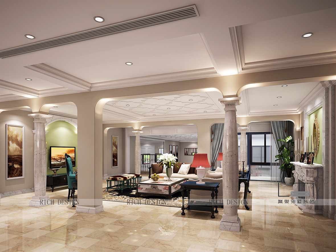 曦城二期別墅裝修地下室休閑廳效果圖 曦城二期別墅裝修地下室休閑廳效果圖