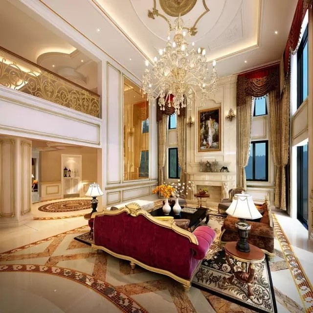 法式別墅裝修客廳效果圖 法式別墅裝修客廳效果圖