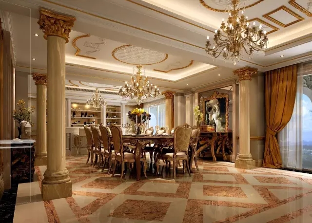 法式別墅裝修餐廳效果圖 法式別墅裝修餐廳效果圖
