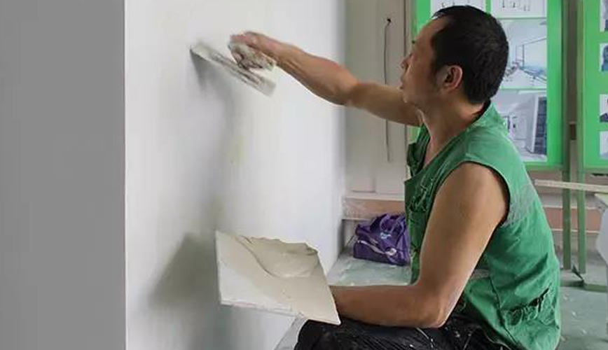 博林天瑞墻面膩?zhàn)友b飾現(xiàn)場