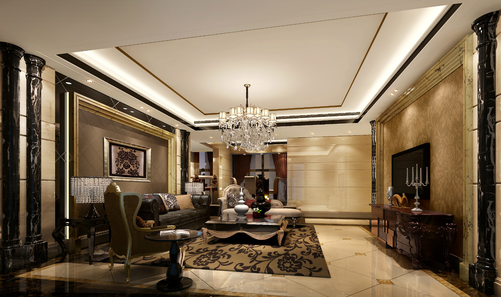 歐式客廳裝飾效果圖 歐式客廳裝飾效果圖