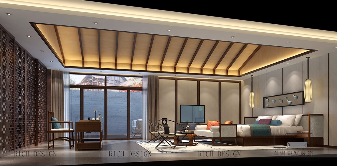 英德四合院中式7房裝飾飾效果圖 英德四合院中式7房裝飾飾效果圖