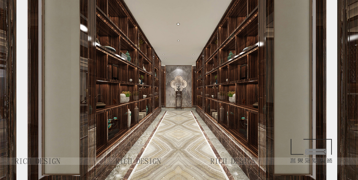 曦城別墅過(guò)廳裝修效果圖