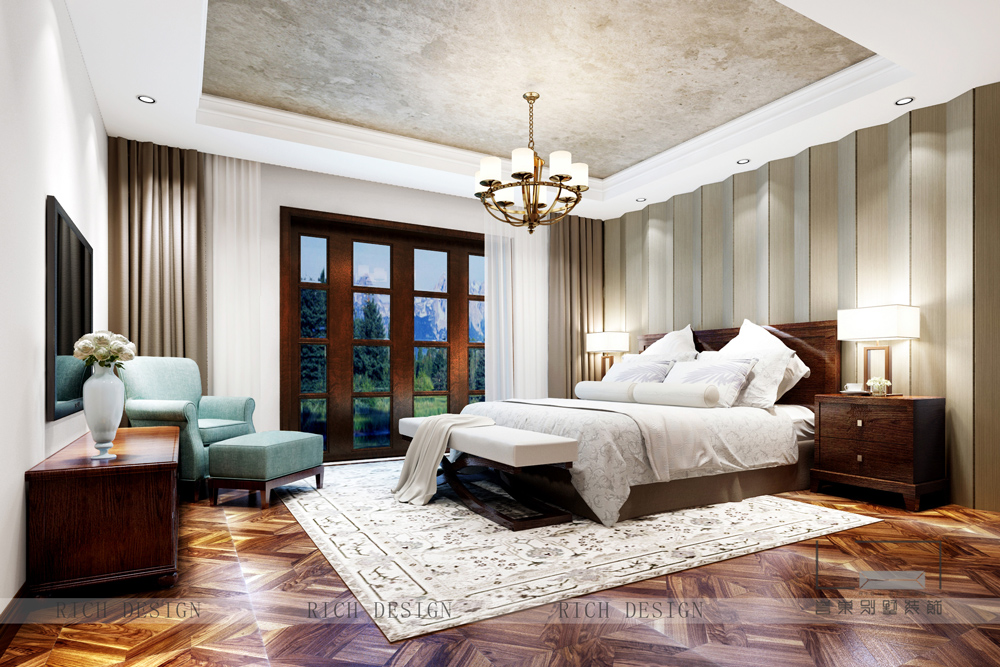 美式別墅臥室裝修角度效果圖 美式別墅臥室裝修角度效果圖