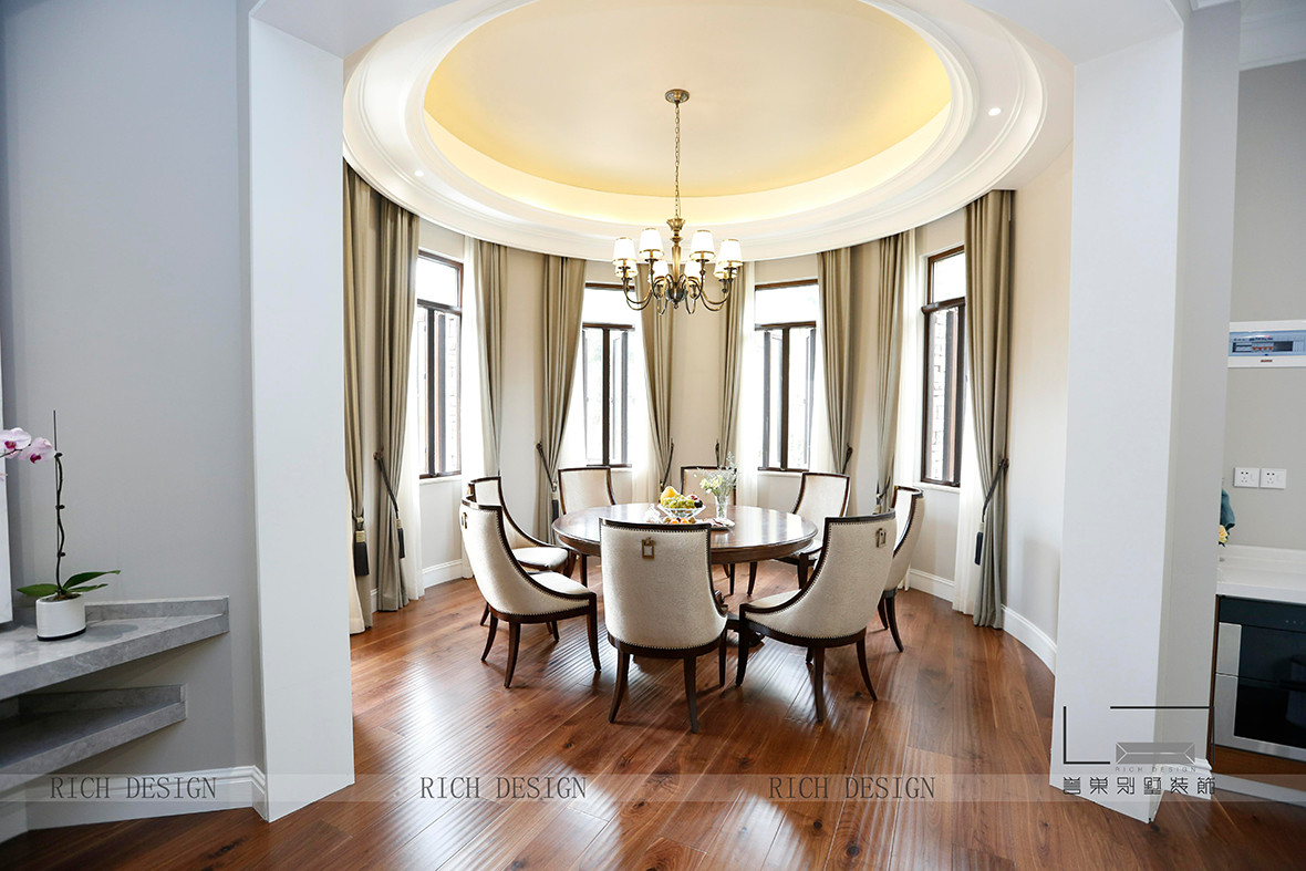 曦城別墅簡歐裝修餐桌實景圖 曦城別墅簡歐裝修餐桌實景圖