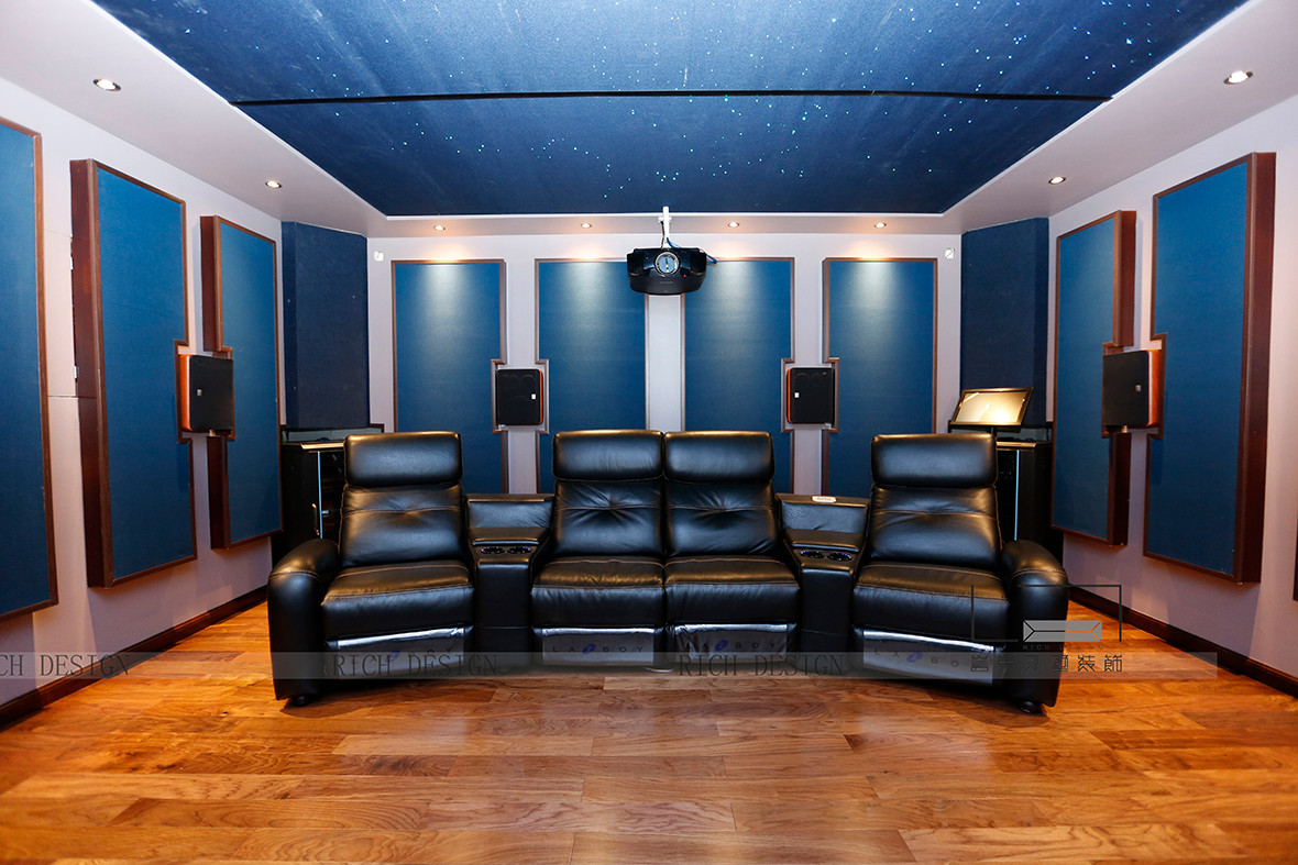 曦城別墅簡歐裝修視聽室實景圖 曦城別墅簡歐裝修視聽室實景圖